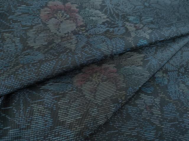 平和屋着物●本場大島紬　9マルキ　麻の葉花文　正絹　逸品　DAAQ3348ps