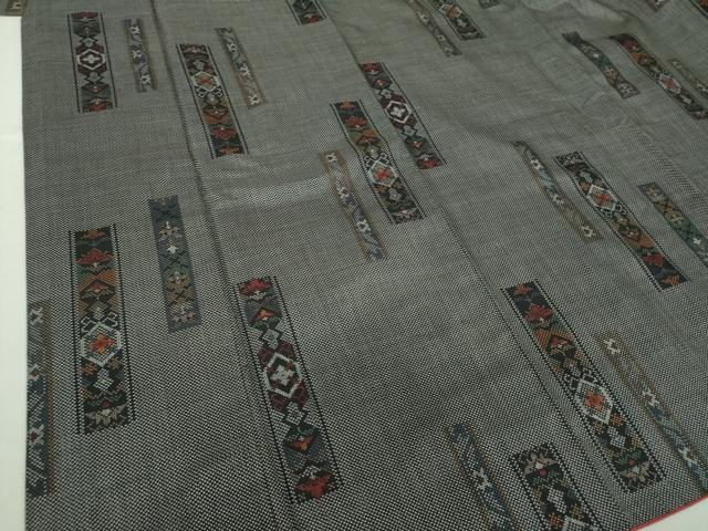 平和屋着物○本場大島紬 7マルキ 短冊花文 ますいわ屋扱い 正絹