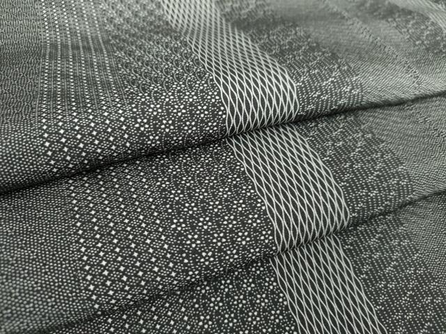 平和屋着物●江戸小紋　吉祥間道　黒地　正絹　逸品　DAAQ3364ps