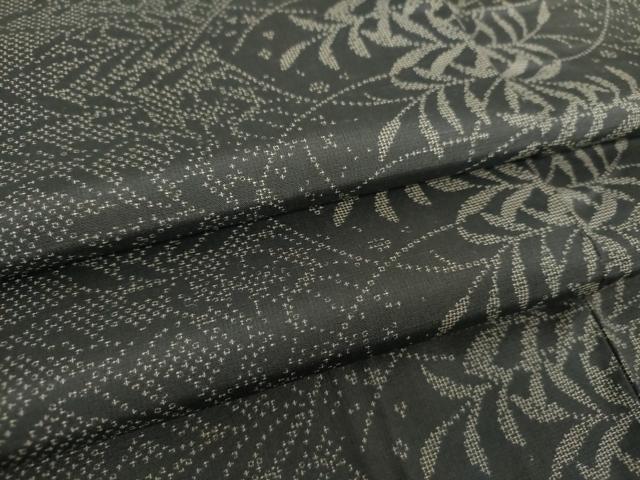 平和屋着物●本場縞大島紬　草葉間道　正絹　逸品　DAAQ3379ps