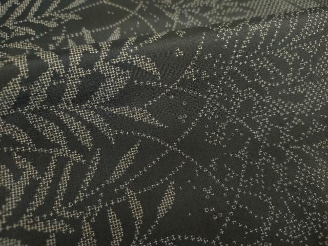 平和屋着物○本場縞大島紬 草葉間道 正絹 逸品 DAAQ3379ps