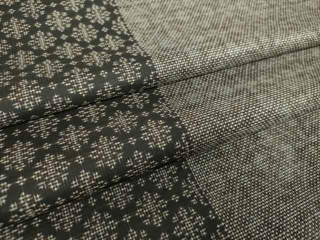 平和屋着物●本場大島紬　9マルキ　花菱間道　正絹　逸品　DAAQ3458ps