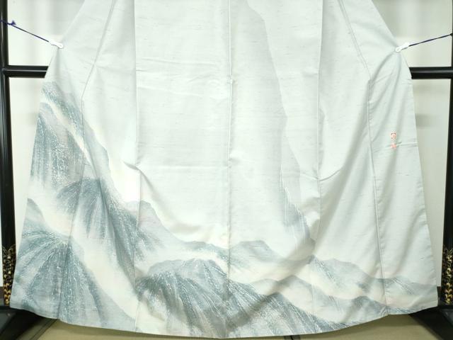 平和屋着物○石川県指定無形文化財 牛首紬 白山工房 手織り 訪問着