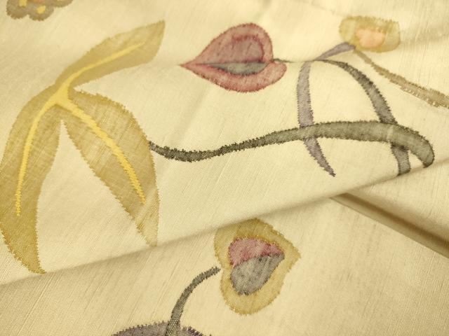 平和屋着物▽西陣 宮階織物 宮繍苑 里葉 付下げ 単