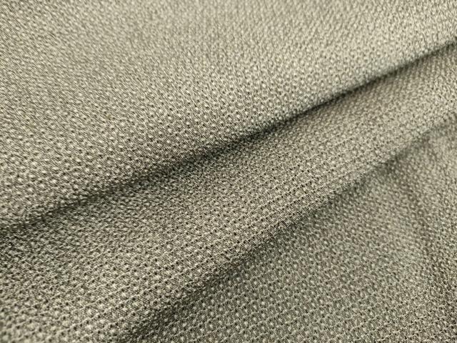 平和屋着物▽男性　お召　単衣　亀甲柄　正絹　逸品　DAAQ3575az