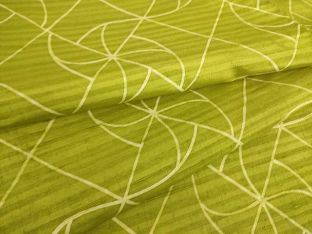 平和屋着物▽上質な紬　単衣　風車　正絹　逸品　DAAQ3604az