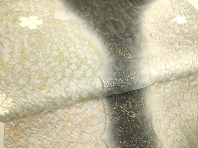 平和屋着物○六通柄袋帯 舞桜 金糸 やまと誂製 正絹 逸品