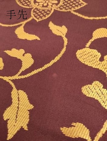 平和屋着物○龍村晋謹製 六通柄袋帯 上代襲富貴金襴 金糸