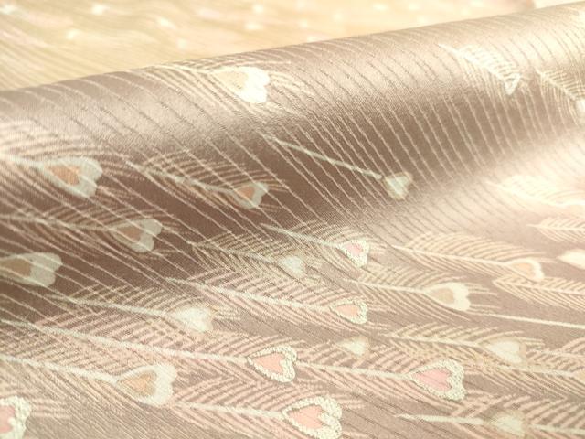 平和屋着物▽上質な小紋 単衣 孔雀羽根文 暈し染め 正絹