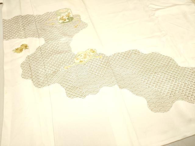 平和屋着物○訪問着 刺繍 貝桶文箱花文 金彩 正絹 逸品 DAAR0101yyy