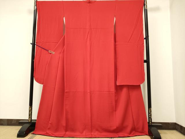 平和屋着物●豪華振袖　色無地　紅海老茶色　正絹　逸品　DAAR0102yyy