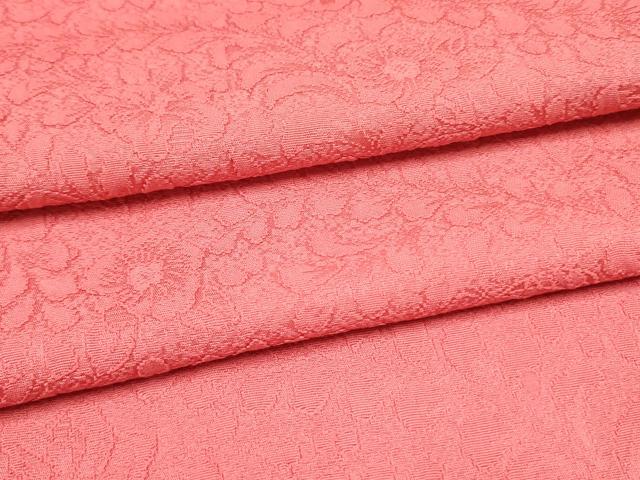 平和屋着物○豪華振袖 色無地 辻が花地紋 臙脂色 正絹 逸品 DAAR0103yyy