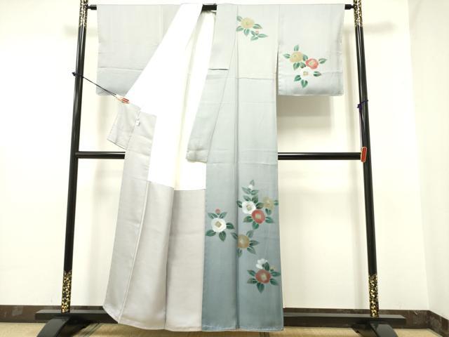 平和屋着物○北大路魯山人 小紋 椿文 金彩 正絹 逸品 CAAR8095vf