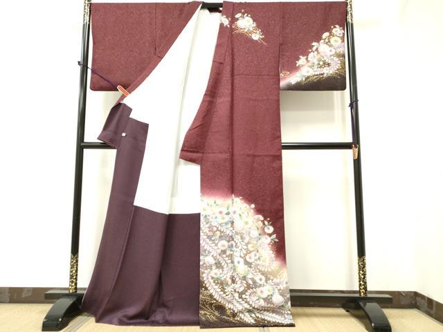 平和屋着物○訪問着 辻が花 暈し染め 銀通し地 正絹 逸品 CAAX0897vf