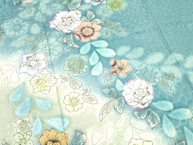 平和屋着物■訪問着　絞り　辻が花　草花文　正絹　逸品　未使用　AAAK1239Agk 平和屋着物▽訪問着 単衣 絞り 辻が花 正絹 逸品 DAAT3645fe 和装・和服