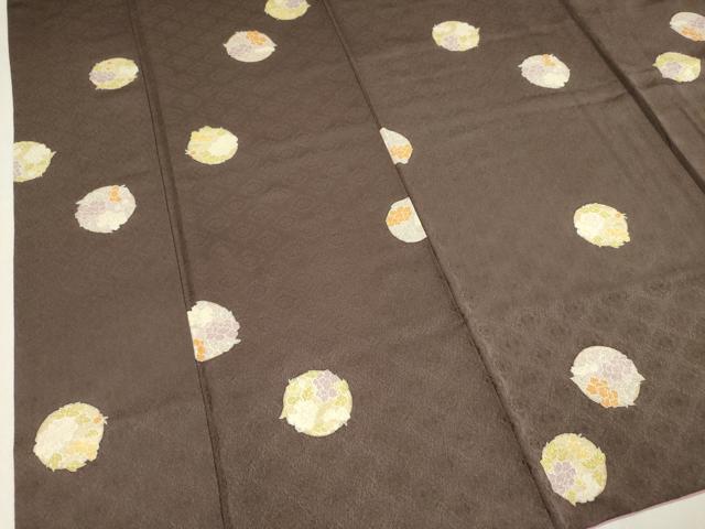平和屋着物●上質な小紋　牡丹丸文　ロング丈　正絹　逸品　DAAR0270yyy
