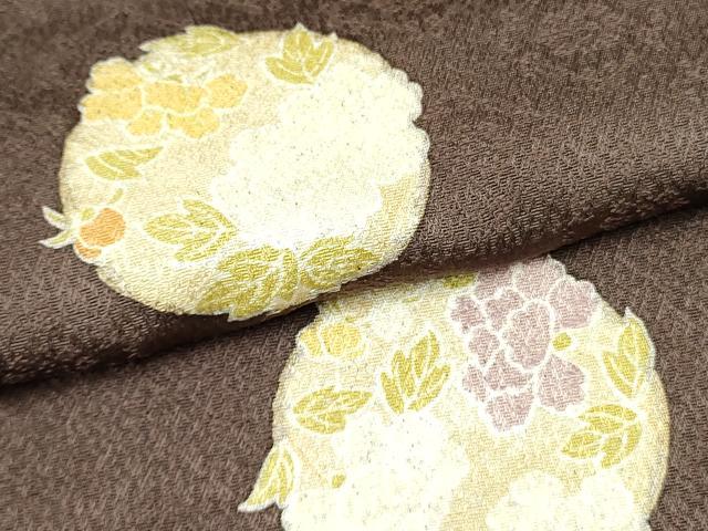 平和屋着物○上質な小紋 牡丹丸文 ロング丈 正絹 逸品 DAAR0270yyy