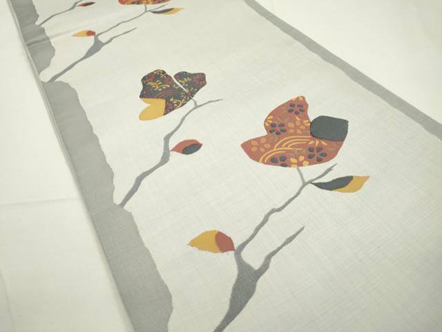 平和屋着物○名門木屋太 今河織物 六通柄袋帯 枝花 正絹 逸品 未使用