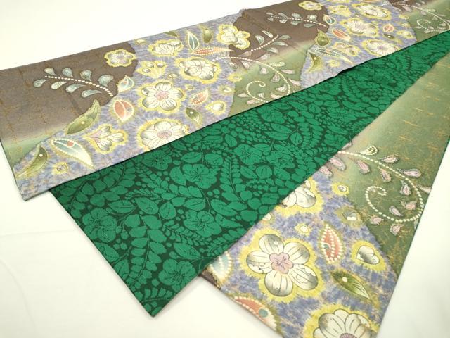 SABOページ 正絹 六通袋帯【蝶 黒地 ラメ】No2869 正絹 六通袋帯【蝶 黒地