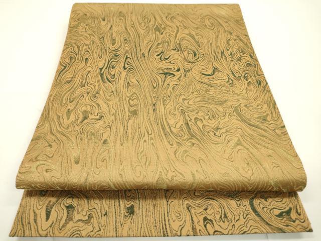 平和屋着物●六通柄袋帯　墨流し文様　正絹　逸品　DAAR0725fe