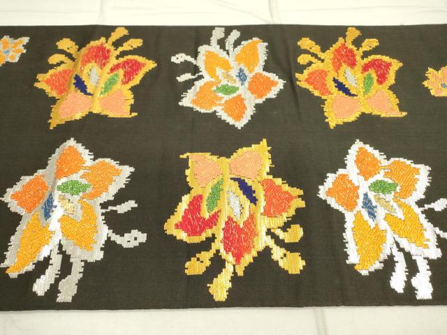 平和屋着物○龍村平蔵製 六通柄 本袋帯 モール一房文