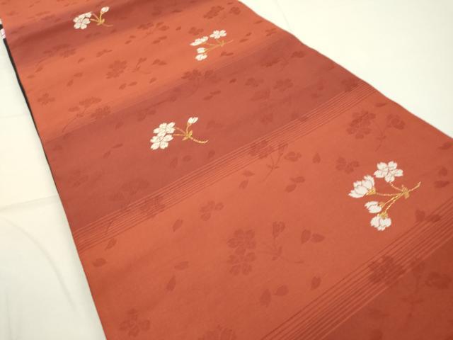 平和屋着物○両面 六通柄袋帯 唐織 草花 薔薇 正絹 逸品 DAAR0832fe