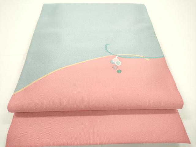 平和屋着物●爪掻き本綴れ　八寸名古屋帯　葡萄　正絹　逸品　DAAR0868fe