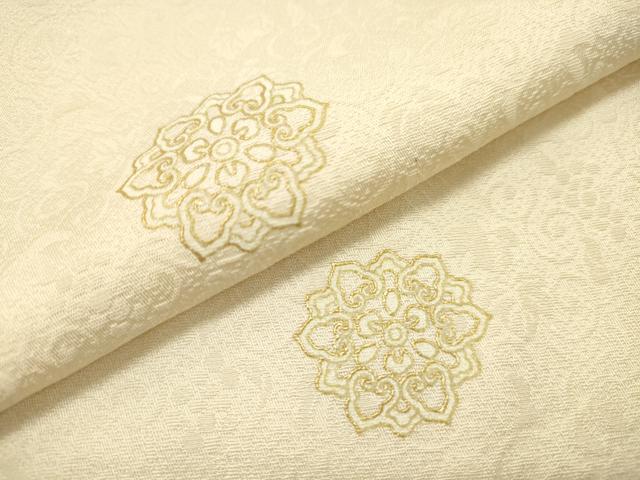 平和屋着物▽上質な小紋　単衣　舞花文　金彩　正絹　逸品　DAAR1263jm_4