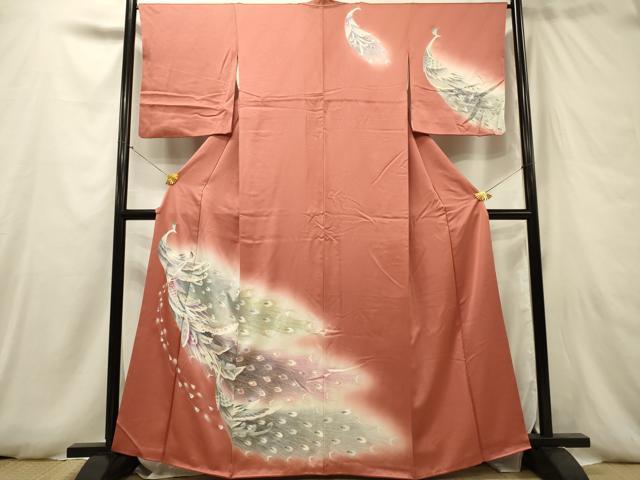 平和屋着物■訪問着　孔雀文　暈し染め　金銀彩　正絹　逸品　DAAR3232zy