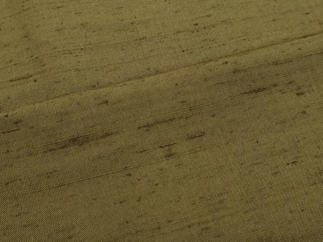 平和屋着物○男性 紬 アンサンブル 根岸色 正絹 逸品 未使用