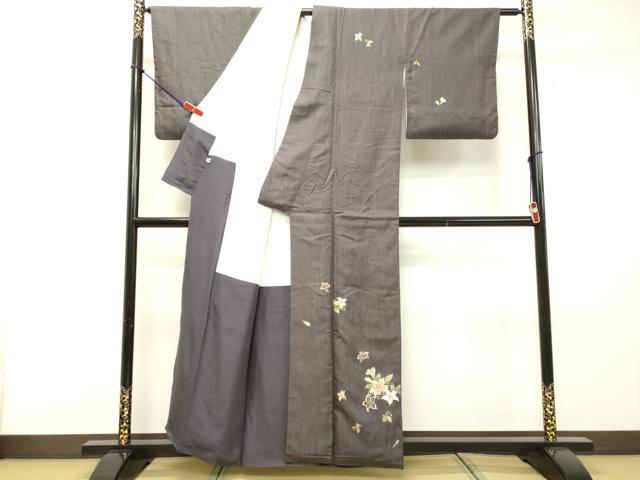 平和屋着物○訪問着 総刺繍 草花文 金糸 正絹 逸品 DAAR4312tw