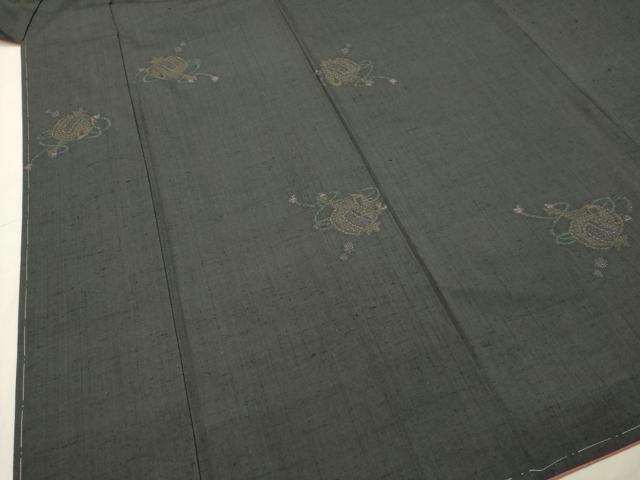 平和屋着物●結城紬　80亀甲　飛び亀甲柄　打ち出の小槌　正絹　逸品　未使用　DAAR4335tw