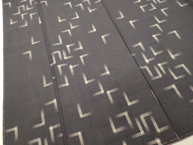 平和屋着物●上質な紬 　幾何学文様　健勝苑扱い　正絹　逸品　未使用　DAAR4400tw