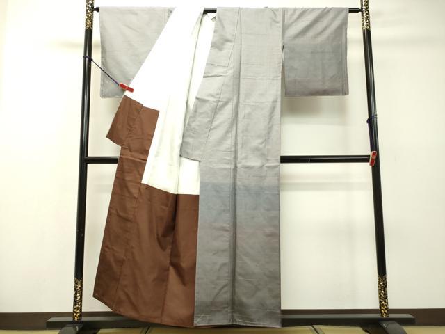 平和屋着物●京の名門　じゅらく謹製　訪問着　紬地　漢方草木染　霞文　正絹　逸品　未使用　DAAR4404tw 平和屋着物○京の名門 じゅらく謹製 訪問着 紬地 漢方草木染 霞