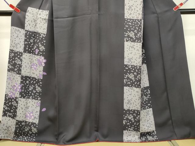 平和屋着物○訪問着 市松舞桜文 正絹 逸品 DAAR4419tw