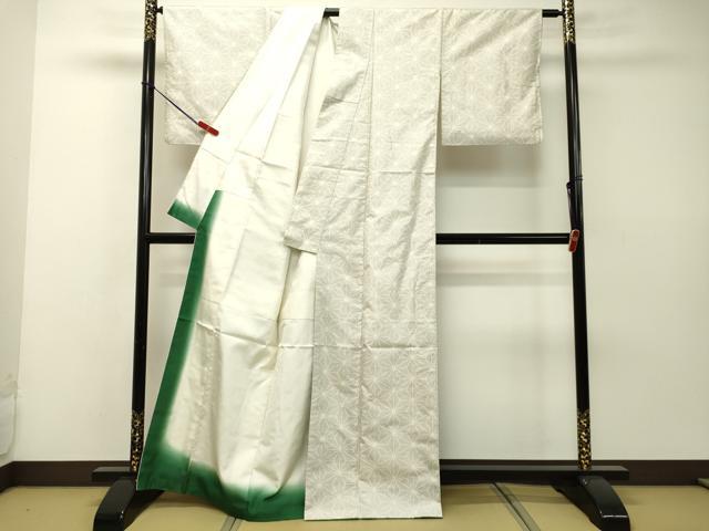 平和屋着物▽お召 単衣 縞 正絹 逸品 AAAV8348fy