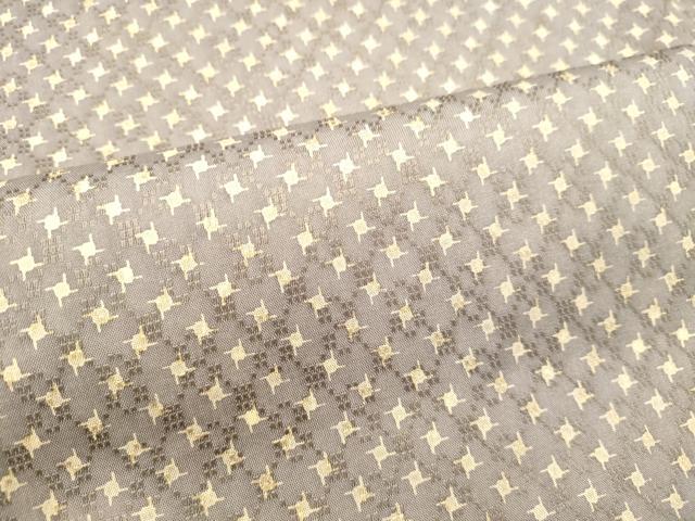 平和屋着物○訪問着 花織 麻の葉文様 格子 京都きもの友禅扱い 正絹 逸品
