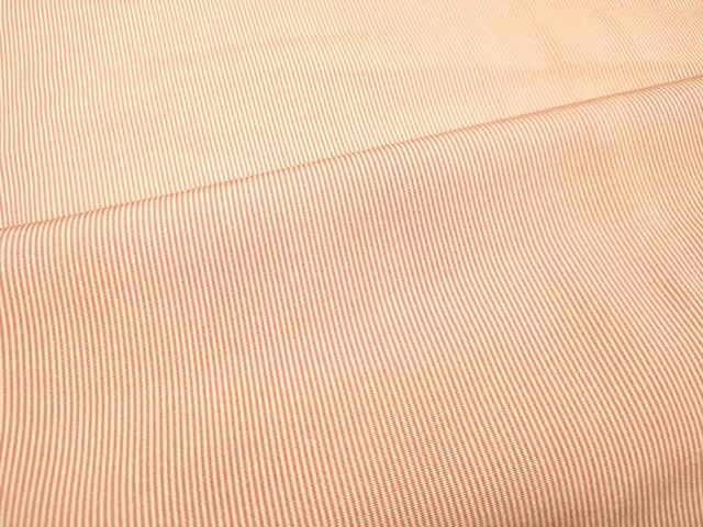 平和屋着物●江戸小紋　万筋　赤香色×肌色　正絹　逸品　未使用　DAAR4486tw 平和屋着物○江戸小紋 万筋 赤香色×肌色 正絹 逸品 未