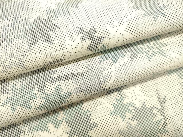 平和屋着物●本場大島紬　白大島　7マルキ　枝葉文　正絹　逸品　DAAR4508tw