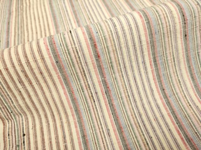 平和屋着物○上質な紬 縞 正絹 逸品 AAAY1791np