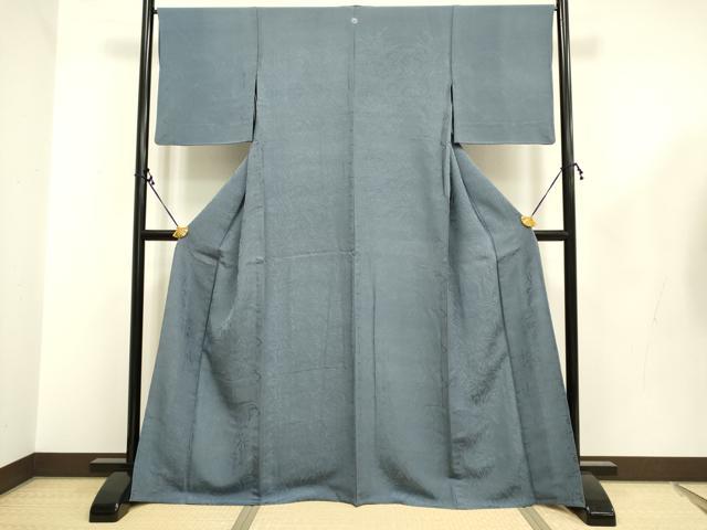 平和屋着物▽上質な色無地 単衣 氷割地紋 鴇色 正絹 逸品