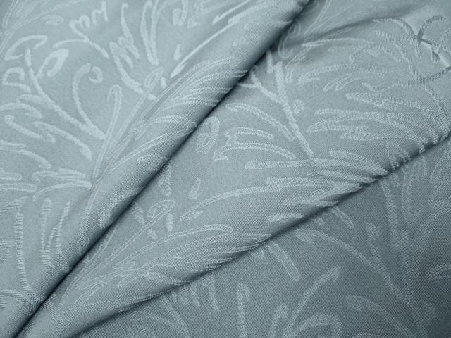 平和屋着物▽上質な色無地　単衣　草花地紋　藍鉄色　正絹　逸品　DAAR5146du