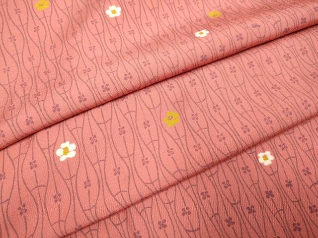 平和屋着物▽上質な小紋　単衣　立涌花文　正絹　逸品　DAAR5502du