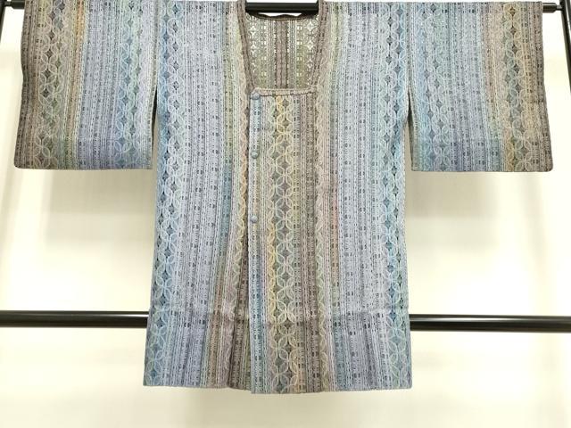 平和屋着物▽道行コート　スリーシーズン　春夏秋　塵除け　リボン織　正絹　逸品　DAAR5516du