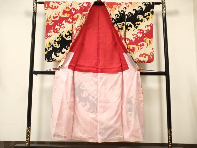 平和屋着物∵アンティーク 大正ロマン 女の子 十三参り 子供 立波文