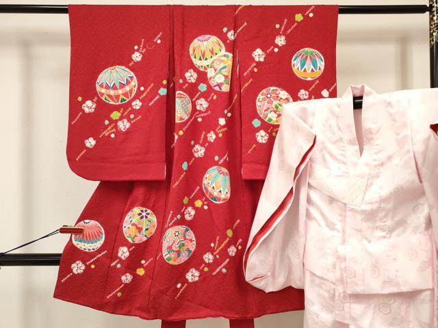 七五三 着物 長襦袢セット 絞り 美品！豪華 絞り柄 七五三 着物 長襦袢