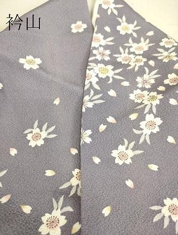 平和屋着物▽上質な小紋 単衣 舞桜文 正絹 逸品 DAAS0038azの通販はau