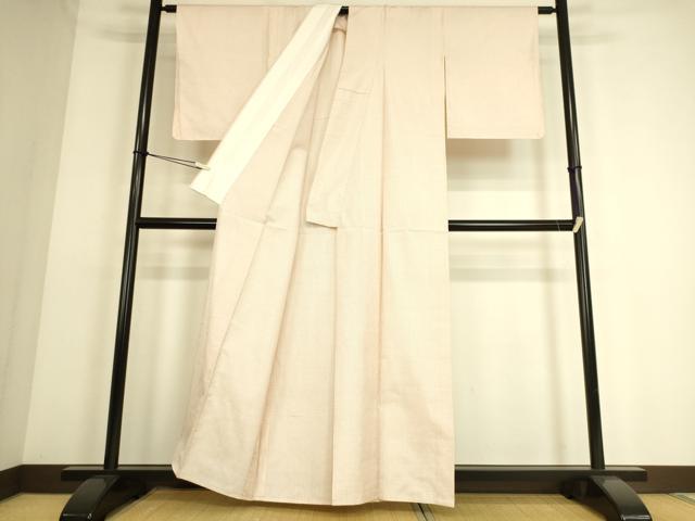 平和屋着物▽本場大島紬 白大島 単衣 80亀甲 総詰め 正絹 逸品