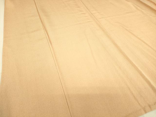 平和屋着物▽伝統工芸士 染谷梅治 江戸小紋 単衣 万筋 杏