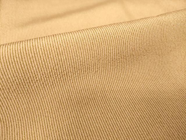 平和屋着物▽伝統工芸士 染谷梅治 江戸小紋 単衣 万筋 杏